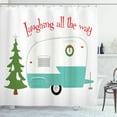 thumbnail image 1 of Ambesonne Adventure Shower Curtain, Laughing all the Way Tree, 69"Wx75"L, White and Multicolor, 1 of 3