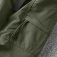 thumbnail image 5 of ZQUUVOU Mens Winter Cargo Pants Sherpa Fleece Lined Active Solid Color Warmth Workwear Elastic Waist Multiple Pockets Long Pants Olive Green, 5 of 9