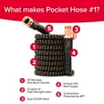 thumbnail image 4 of Copper Bullet by Pocket Hose, 3/4" x 50 ft Expandable Garden Hose with Thumb Spray Nozzle, 4 of 10