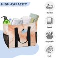 thumbnail image 5 of Large Capacity Handheld Storage Bag, Thickened Travel Organizer Bag for Picnic, Luggage & Clothing Light Orange Marble Crack, 5 of 7