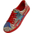thumbnail image 4 of Dogo Vegan Leather Sneakers for Women - Handmade and Unique Fashion Sneakers for Women, Vasily Kandinsky Cannons Design, Size 6, 4 of 5