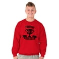 thumbnail image 5 of Cool Trophy Husband Number 1 Hubby Men Big & Tall Sweatshirt Brisco Brands 4X, 5 of 6