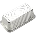 thumbnail image 4 of Juvale Paquete de 50 sartenes desechables de papel de aluminio de 2 libras con tapas para hornear pan, calentar, almacenar alimentos (22 onzas, 3.2 x 4.5 pulgadas), 4 of 7
