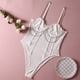thumbnail image 3 of Gibobby Conjunto de lencería Conjuntos de Lencería Sexy para Mujer Brasier de Encaje Flores Sujetador Abierto Tanga G-String Thong Ropa Interior Pijama(Blanco, M), 3 of 5