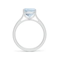 thumbnail image 2 of Angara Natural 2.45 Ct. Aquamarine with Diamond Solitaire Ring in Sterling Silver for Women (Ring Size: 11), 2 of 9