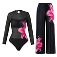thumbnail image 1 of Traje de baño tankini de manga larga con cuello redondo y estampado informal para mujer, traje de baño de dos piezas para mujer, trajes de baño tankini para mujer, traje de baño de 2 piezas para mujer, 1 of 6