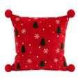 thumbnail image 2 of Christmas Throw Pillow Cover Border Squares Cushion Cover Winter Holiday Decorative, 2 of 6