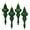 Emerald, variant on Vickerman 7" 4-Finish Finial Ornament, Shatterproof Plastic Christmas Tree Decoration, 8 Pack, Emerald Shiny, Matte, Glitter and Sequin Finishes