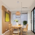 thumbnail image 4 of Bamboo Wicker Rattan Shade Pendant Light Hanging Ceiling Lamp Fixture Home 60W, 4 of 12