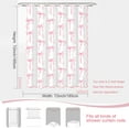 thumbnail image 7 of Pink Scalloped Shower Curtain with Bow Pattern for Bathroom Decor,Cute Ruffle Girly Shower Curtains,Coquettecute Chic Aesthetic Preppy Shower Curtain Set with Hooks 72x72 Inch, 7 of 7