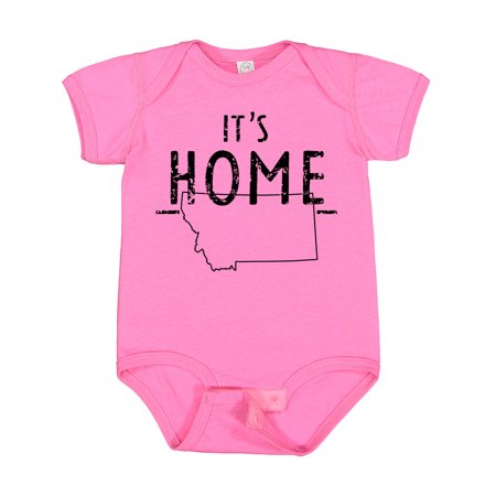 

Inktastic It s Home- State of Montana Outline DIstressed Text Gift Baby Boy or Baby Girl Bodysuit
