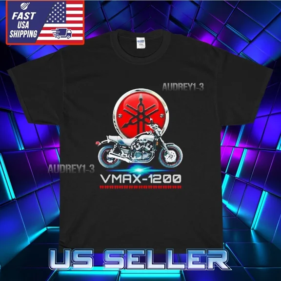 Reprint Rare NEW SHIRT YAMAHA VMAX 1200 LOGO T-SHIRT UNISEX FUNNY AMERICAN USA SIZE S-5XL