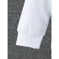 thumbnail image 6 of Mikrdoo Big Boys Fall Winter Outfits Letter Print Casual Pullover Hoodies Fashion Full Print Pants With A Satchel 3Pcs Clothes Set (7-15Y,White), 6 of 9