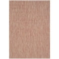 thumbnail image 5 of SAFAVIEH Courtyard Morven Chevron Stripes Indoor/Outdoor Area Rug, 6'7" x 6'7" Round, Red/Beige, 5 of 10