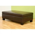 thumbnail image 2 of Bowery Hill Leather Storage Ottoman in Brown, 2 of 5