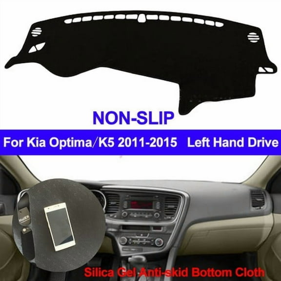 Leather For Kia Optima K5 2011 - 2014 2015 Dashboard Protects Cover Dash Mat Non-Slip Black