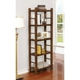 thumbnail image 4 of Benzara BM196777 Transitional Style 4 Tier Wooden Book Case with Ladder Style Side Panel, Brown - 70.75 x 24 x 12 in., 4 of 4