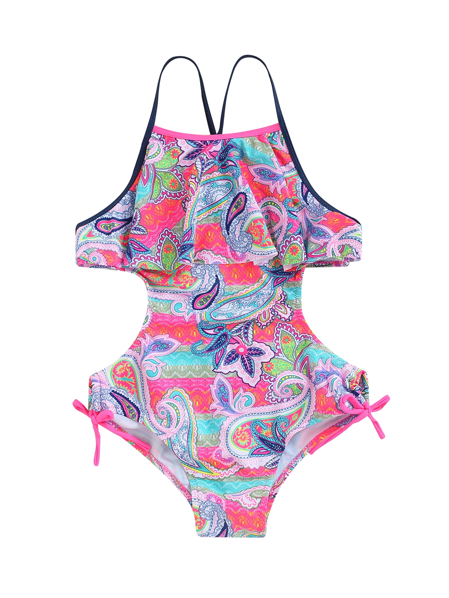 Girls Kids Summer Swimwear Swimming Costume Swimsuit Bikini Beachwear Age 1-16Y 
