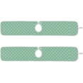 thumbnail image 3 of Coolnut Cute Green Checkered Plaid Tartan 2PCS Faucet Absorbent Mat Kitchen Faucet Sink Splash Guard Cloth Faucet Splash Catcher Water Absorbent Mat, Faucet Mat for Kitchen Sink 14x5in, 3 of 7