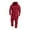 A-Red, variant on Mens Lined Hooded Jumpsuit Insulated Zip up 1 Piece Pajamas Onesies Playsuit Jogger Sweatsuit Overall Romper ( Green Size: XL )