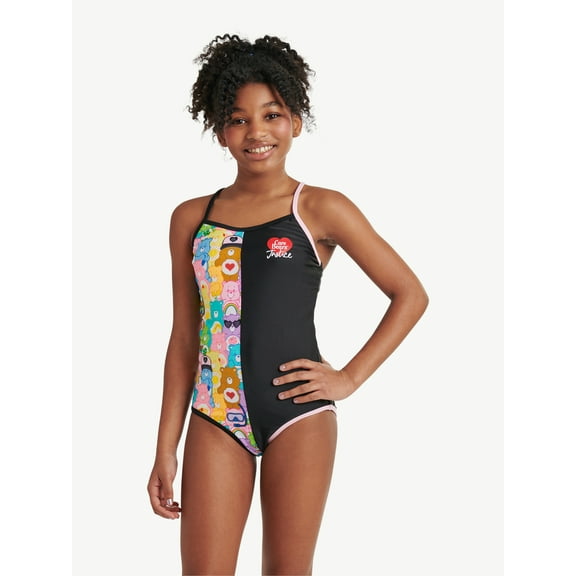 Justice Care Bears One Piece Sport Swimsuit, (Girl's)