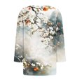 thumbnail image 4 of Fiudx Ofertas Flash Artículos En Oferta Blusa de Manga 3/4 a La Moda para Mujer, Camiseta Estampada, Top Informal, 4 of 5