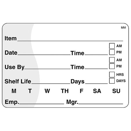 Daymark Food Safety Label,White,2 in H,500pk IT120152