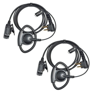 6 unids hys Walkie talki headset 3.5mm 1pin auricular tubo de aire y 6 par earbud earmold