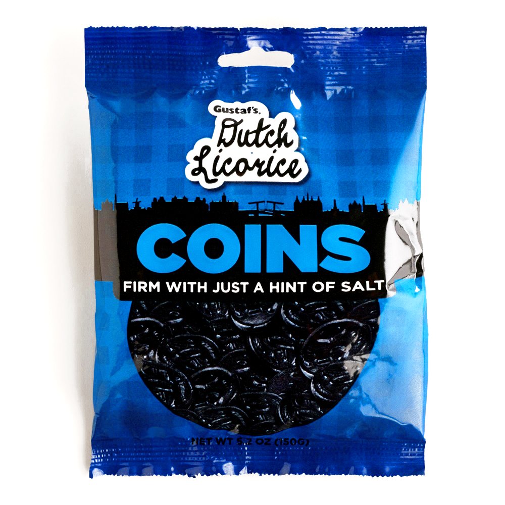 Gustafs Dutch Licorice Coins (1 Unit Per Order) Gourmet Christmas