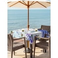 thumbnail image 2 of Outdoor Tablecloth with Umbrella Hole and Zipper, Happy Birthday Square Table Cloth 54x54 Inch Waterproof Tablecloth, Purple Dress Crown Carriage Flowers Butterfly Picnic Table Cover for Patio, 2 of 7