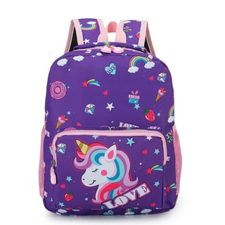 SHIYAO Cute Unicorn Backpack Book Bag for Kindergarten Little Girls Boys  Kids Backpacks School Bag School Season Gift(Purple)