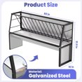 thumbnail image 5 of Cattle Hay Feeder, Food Grade Surface, 35+25 Gal Dual Chambers, Galvanized Steel Livestock Bowl, Hay Feeder, For Sheep, Goat, Farm​, 5 of 7