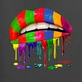 thumbnail image 3 of Wild Bobby, Colorful Painted Lip, Streetwear, Unisex Graphic Hoodie Sweatshirt, Charcoal, XX-Large, 3 of 5