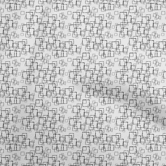 oneOone Silk Tabby White Fabric Abstract Quilting Supplies Print Sewing Fabric By The Yard 42 Inch Wide