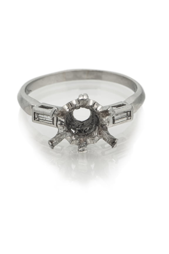 Setting Vintage Engagement Band Ring 4.3 Grams Size 7 As It