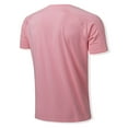 thumbnail image 3 of ZCFZJW Men's Quick Dry Moisture Wicking Active Athletic Performance Crew T-Shirt Solid Color Summer Short Sleeve Lapel Casual Slim Stretch Sports Tshirt Tops Pink M, 3 of 3