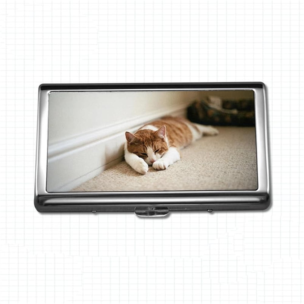 10pcs Sublimation Blank Metal Cigarette Case DIY Print Portable Double Sided Spring Clip Holder Box