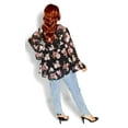 thumbnail image 2 of City Chic Trendy Plus Size Floating Rose Top Black Dreamy Rose 14W, 2 of 4