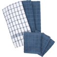 thumbnail image 2 of Premium Kitchen Towel and Dish Cloth Value Set: Highly Absorbent, Super Soft, Long-Lasting, 100% Cotton Checked Solid Hand Towels, Tea Bar Towels - 6 Pack, Federal Blue, 2 of 3