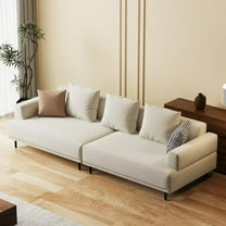 NessCarsti Modular Sectional Sofa & Loveseat Living Room Furniture Sets, 4-Seat, Beige