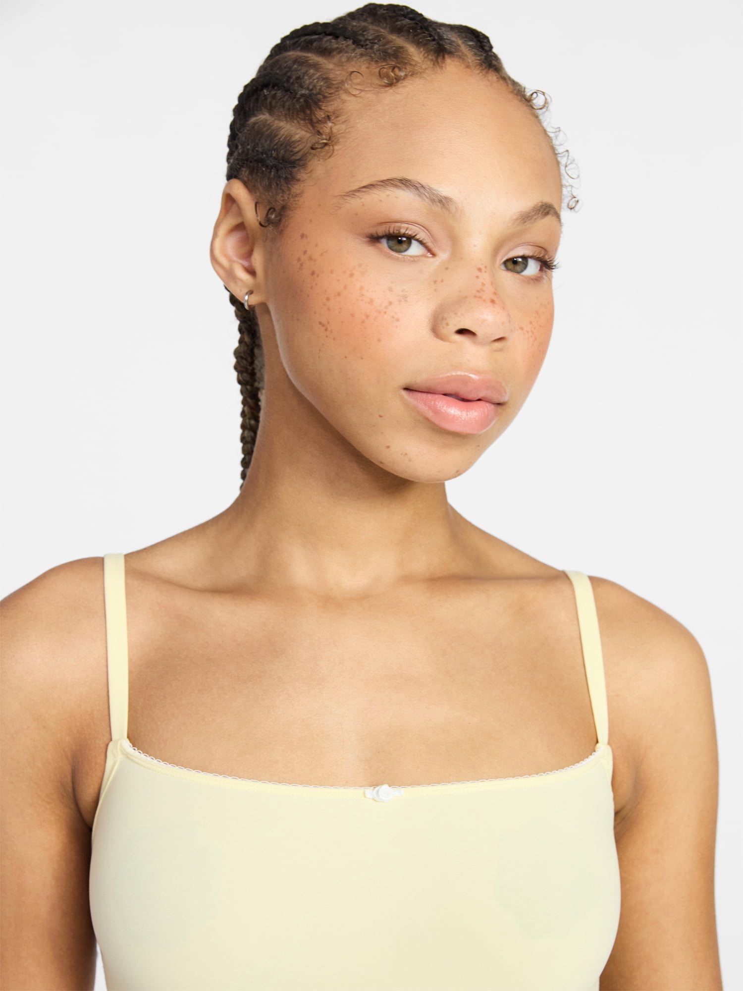 No Boundaries Fit Stretch Picot One Piece Romper, Women's XS-XXXL