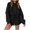 Black, variant on KIHOUT Clearance Women Casual Color Clothes Sports Suit Long Sleeve Shorts Two Piece Set