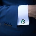 thumbnail image 3 of Polar Bear Formal Wear Stainless Steel Men's Cufflink Set for Work and Events, 3 of 6