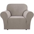thumbnail image 1 of Housse de Canapé Extensible en Jacquard Riche 1 Pce, Tissu Jacquard Spandex Lavable en Machine, (Fauteuil-1 Place, Taupe), 1 of 7