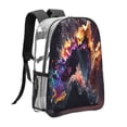 thumbnail image 3 of Gaeub Explosive Fluid Splash Art Print Clear Backpack ,Clear Transparent Backpack, PVC Bag with Side Pockets,for Concert, Beach, Work, Travel & Sporting, 3 of 7