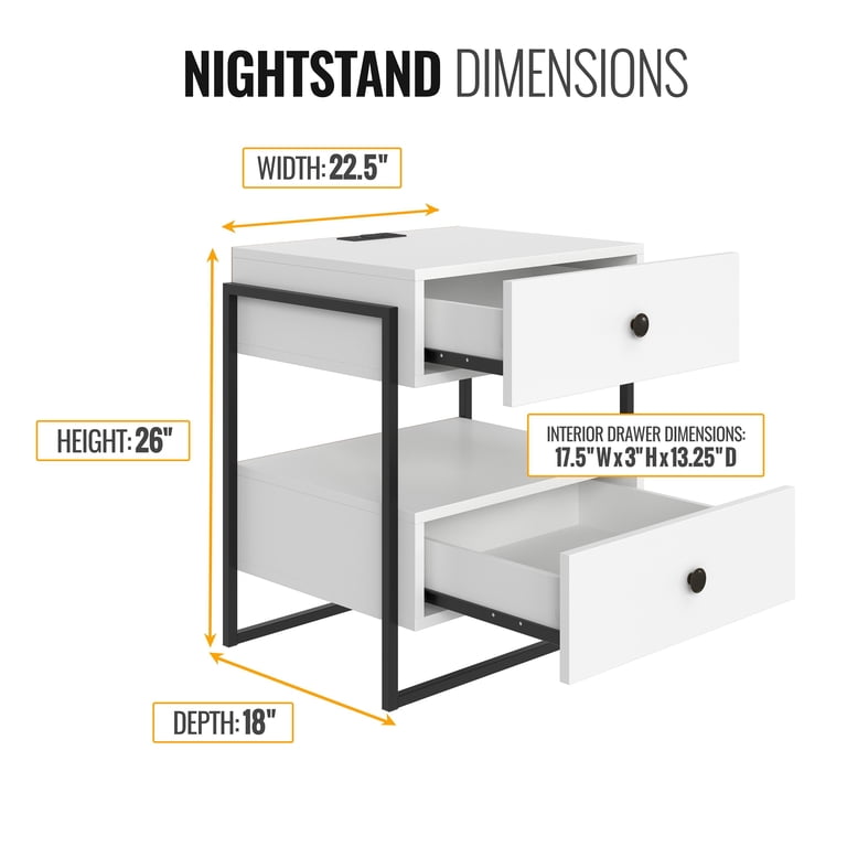 Boyd Sleep Pesaro 2-Drawer Nightstand with USB Ports photo 4