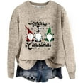 thumbnail image 2 of Merry Christmas Sweaters for Women 2025 Long Sleeve Crewneck Drop Shoulder Santa Xmas Pullover Sweater Jumper Tops, 2 of 4