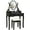 Black, variant on Gymax Vanity Table Set w/10 Light Bulbs and Touch Switch Makeup Dressing Table Black