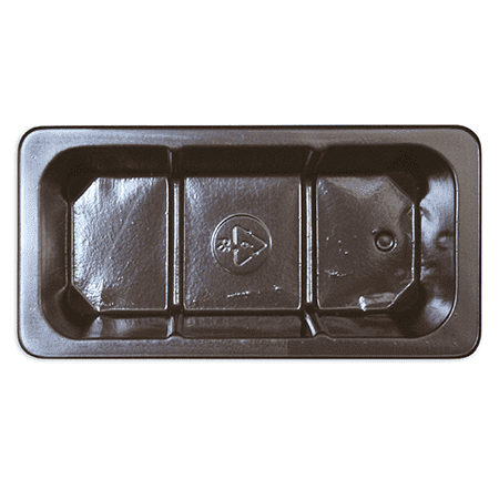 50 Trays - 1/2 lb. Plastic Fudge Tray 1 Cavity (Direct Pour) - Heat Stable