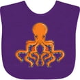 thumbnail image 3 of Inktastic Orange Octopus Boys or Girls Baby Bib, 3 of 4